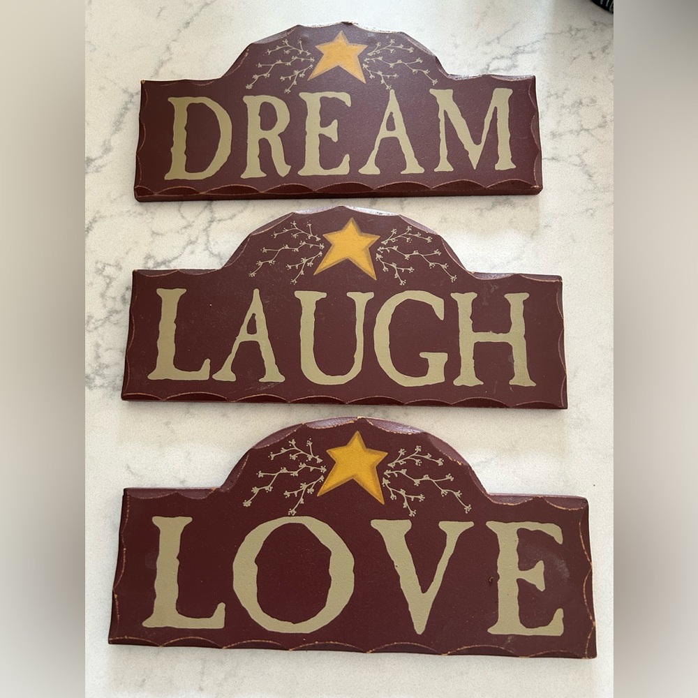Rustic Brown and Gold Wall Decor Set